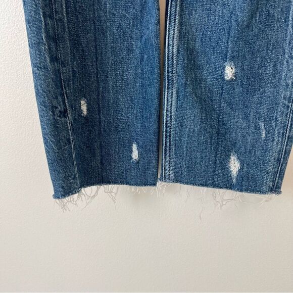 Abercrombie & Fitch High Rise Mom Jeans Size 26 / 2R Distressed - Picture 7 of 8